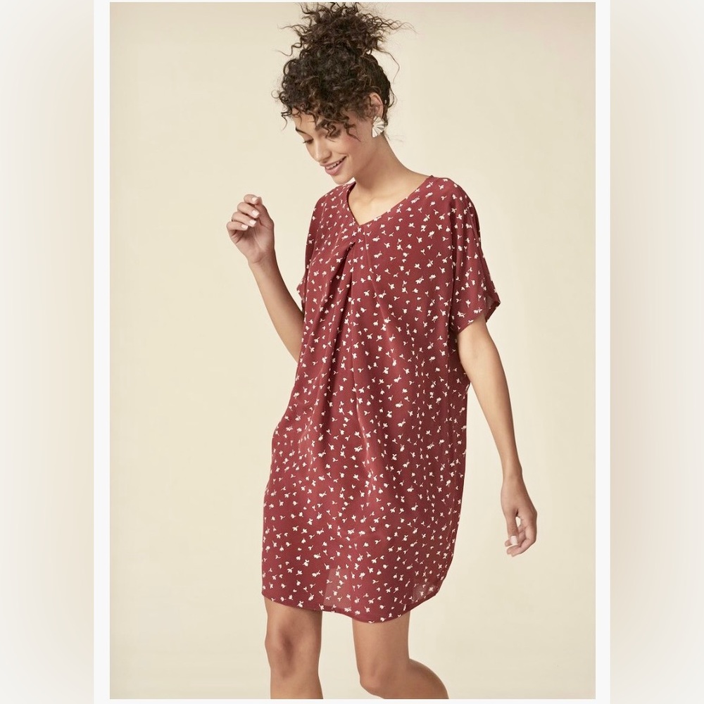 AMOUR VERT Honey Silk Dress/Napa Ditsy in XS